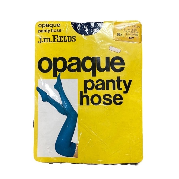 Vintage Accessories - Vintage Opaque Navy Panty Hose